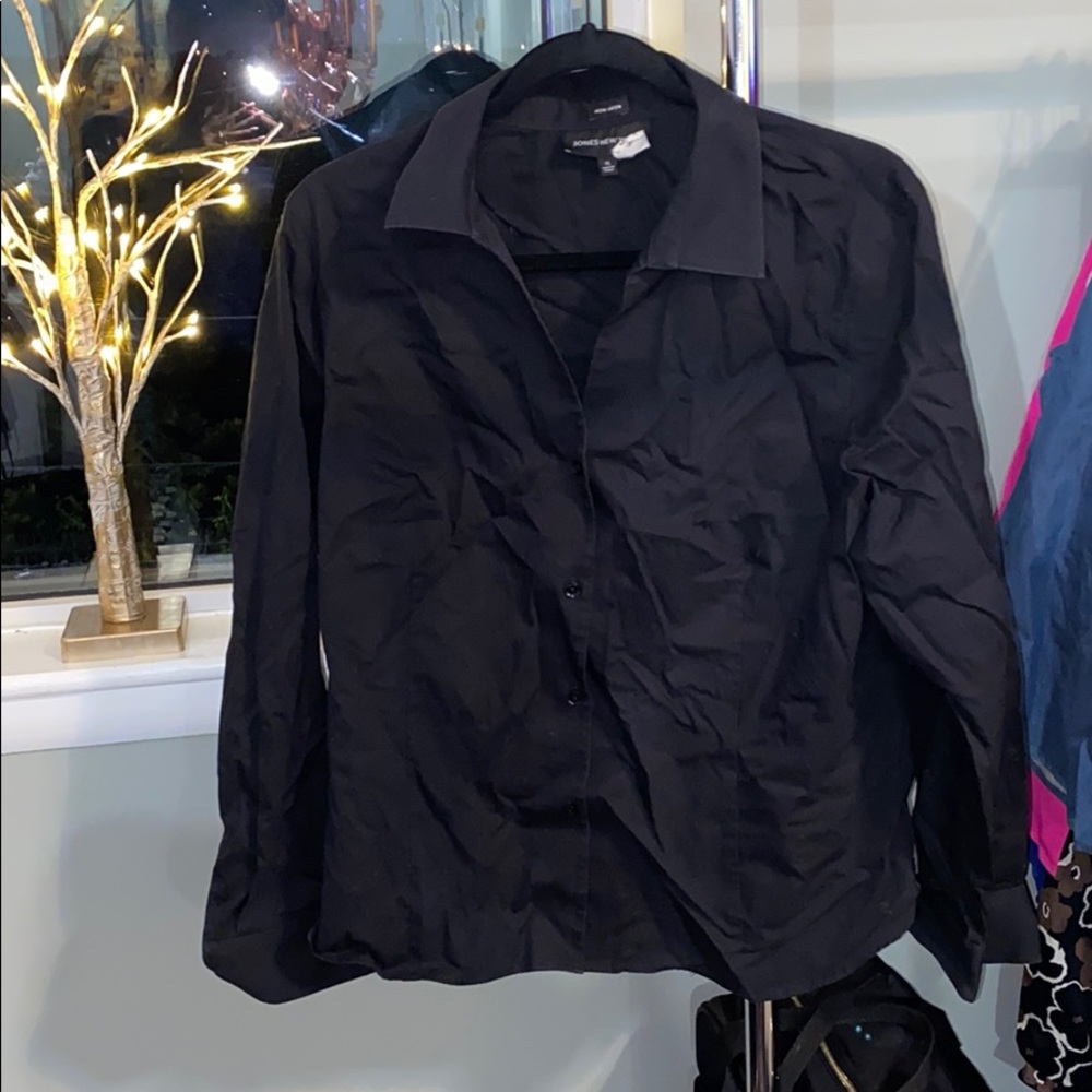 Jones New York Black Button Down